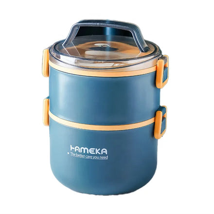 1600 ml Portable Lunch Box Can Be Heated in the Microwave Oven Kids School sealed Food Container Bento Lunch Box with Handles