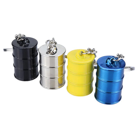 Wholesale Oil Drum Gasoline Drum Llavero Metal Keychain Holder Key Ring Metal Key Chain