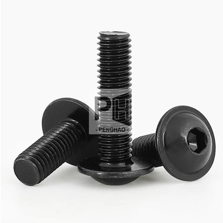 M3 M4 M5 M6 M8 M10 Hex Socket 10.9 High Strength Black Oxidation Allen Bolts Flange Button Head Screws