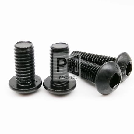 OEM ISO7380 M2 M2.5 M3 M4 M5 M6 Round Black Oxidation 10.9 Grade Hex Screws Hexagon Screw Cap Socket Button Head Allen Bolt