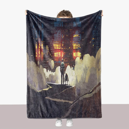Wholesale Anti Pilling Super Soft 100% Polyester Fabric Blanket Custom Kid Print Red Flannel Coral Fleece Blanket