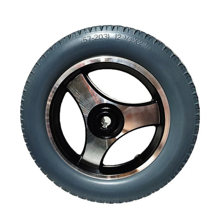 12.5 Inch Inflatable Free PU Solid Wheel Aluminum Alloy Wheel Trident Tire Electric Wheelchair Rear Wheel