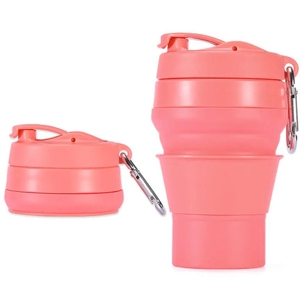 Hot Sale Customized Logo Travel Coffee Mug Take Away Foldable Reusable Coffee Cup With Lid