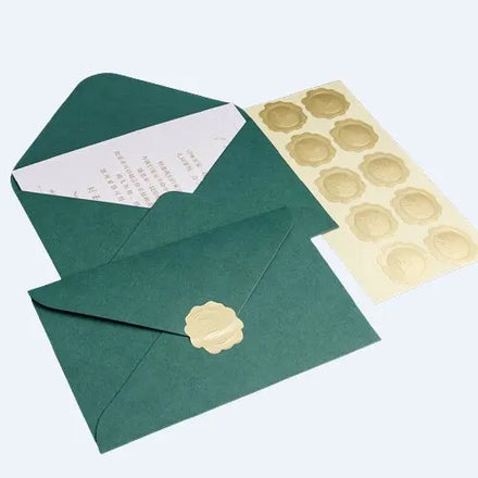 Custom Red Green Pearl Paper Envelope for Wedding Business Party Invitation Cards Packaging