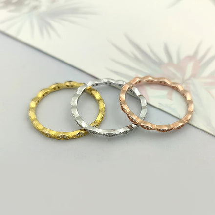 RZQ-R02-SR 6925 Silver Band Ring Jewelry Stackable Sterling Silver 925 Evil Eyes Rings