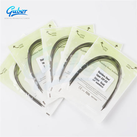 Dental Natural Stainless Steel Odontologia Archwires Ovoid Ss Arch Wire Square Super Elastic Niti Orthodontic Wire