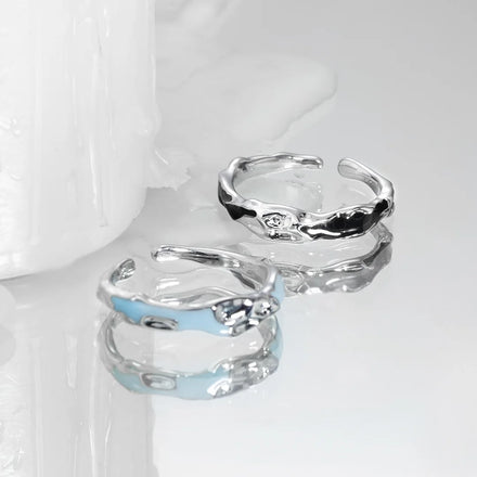 Couple Ring For Wedding Jewelry Valentine's Day Gift Open Adjustable Ring irregular Fashion Couple Ring for Men Women