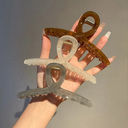 Hot Selling Transparent Advanced Sense Delicate Elegant Temperament Light Luxury Acrylic Hair Claw Shark Claw Hair Claw