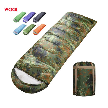 WOQI Portable Lightweight Waterproof Youth Envelope Sleeping Bag for Indoor Outdoor