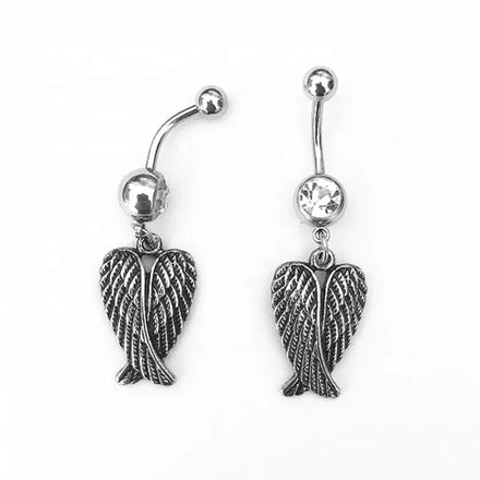 Vulture Wing Button Fashion Piercing Jewelry Pendant Drop Navel Rings Cool Dangle Eagle Wings Belly Ring