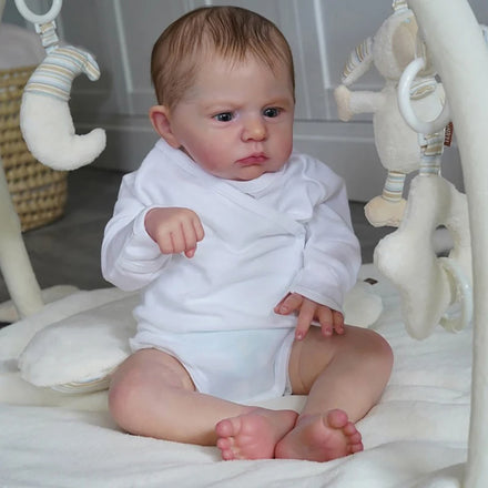 60CM Reborn Cheap Silicone Bebe Real Newborn Toddler Doll New Popular Cameron in White 3D Skin High Quality Art Doll Gift
