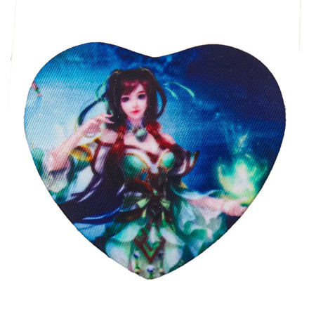 Custom Pin on BadgesBest Sale Safety Pin on PatchHeart Shape Fabric Metal Heat Transfer Cartoon Game Badge