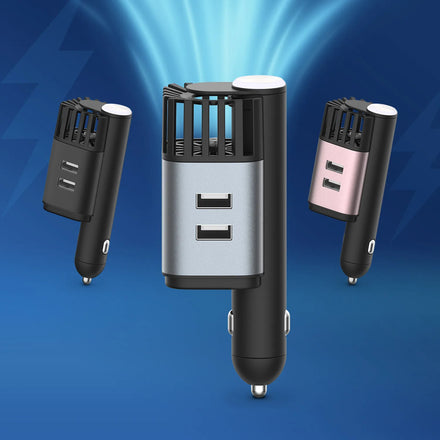 New Best Seller Combo Multifunction Plug in Quick Charging Dual USB Ports Phone Charger Mini Car Air Purifier