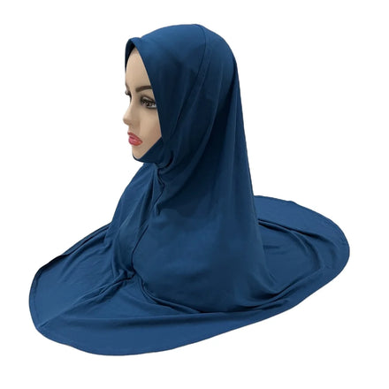 Fashion Pure Color Crystal Scarves Simple Muslim Women Smooth Plate Hats Inner Hijab Tudung Borong Headscarf