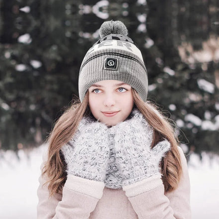 SAVIOR 7.4V 2200mAh Battery Heating Beanie Hat Winter Warm Electric Heated Ski Hat for Men Women Common Fabric Letter Headwear