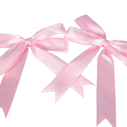 Decorative Bow Ribbons for Wedding Printed satin Ribbon for Single Face Pre Tied Ribbon Tie