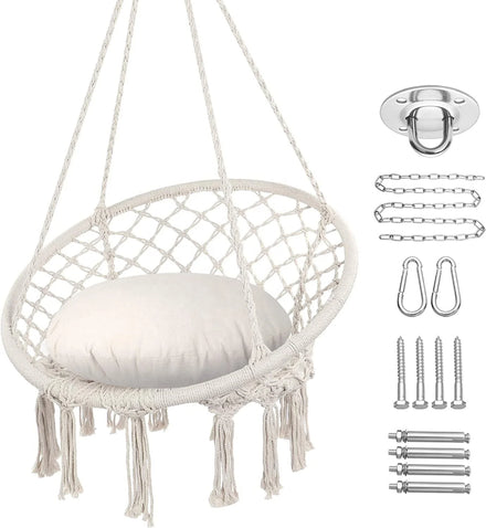 WOQI High Quality Indoor/Outdoor Hanging Swing Chair Safe Sturdy Stylish for Climbing Casual Tour Activities 50L Wholesale