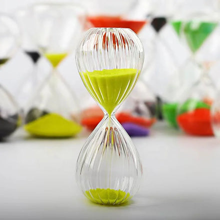 Stylish Custom Modern Colorful 30/60 Minutes High Borosilicate Glass Eco-friendly Time Programmable Hourglass Sand Timer for
