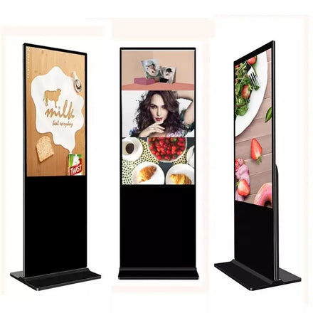 Advertising Player 50 Inch Floor Standing Vertical Touch Screen Kiosk 4k Indoor Advertising Display HD LCD Digital Advertisement