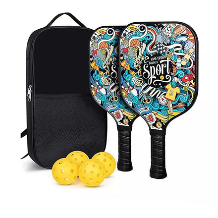 Fiberglass Face Pickleball Paddle Carbon Hybrid Surface Polypropylene Core Custom logo Paddl Picklebal