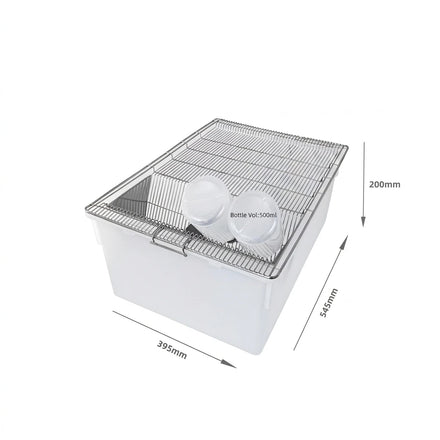 Laboratory Mouse Cage R5 Lab Rat Breeding Cage with Stainless Steel Mesh Lid Autoclavable Stackable Rodent Housing