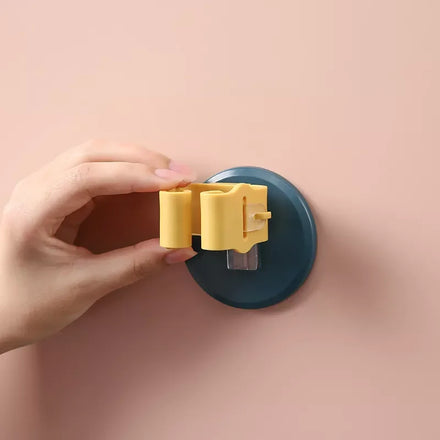 Wholesale Bathroom Multifunctional 6KG Organizer Re-usable Mini Cleaning Wall Mount Clip for Mop Brooms Storapan Lid Plastic