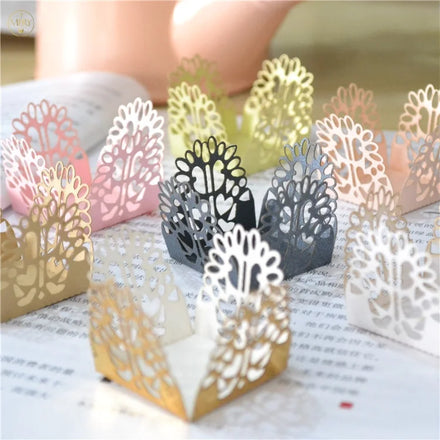 Wedding Party Decorations Elegant Laser Cut Flower Truffle Wrappers Paper Doily Decorative Paper Wrappers