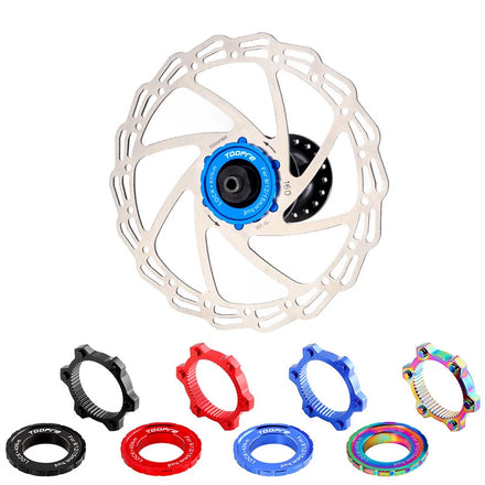 Mountain Bike Disc Brake 6-Hole Adapter Aluminum Alloy Bicycle Mtb Rotor Adapter with BB Wrench