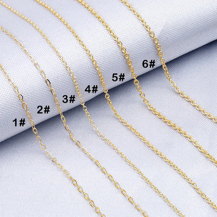 Trendy Gold Necklace Men 14K Gold Chain Permanet Jewelry Chains Rollo Cadena De Oro 14k Custom Bracelets