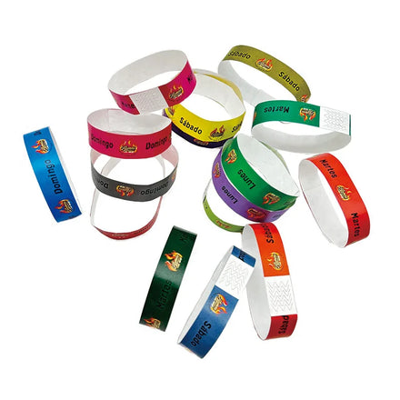 Cheap Identification Bracelets with Logo Custom Printable Paper Wristbands Tyvek for Events