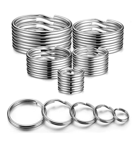 Iron Nickle Finish Blank Circle Split Ring Keyring Key Chain Hoop Loop Key Holder for DIY Keychains