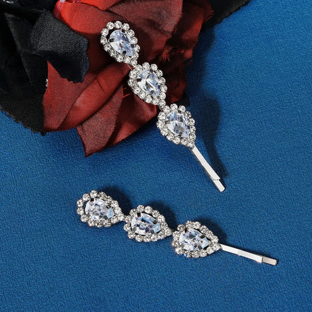 Fashion Rhinestone Crystal Diamond Hair Clip Bobby Hairpin Barrette Women Girls Hair Clips Wholesale