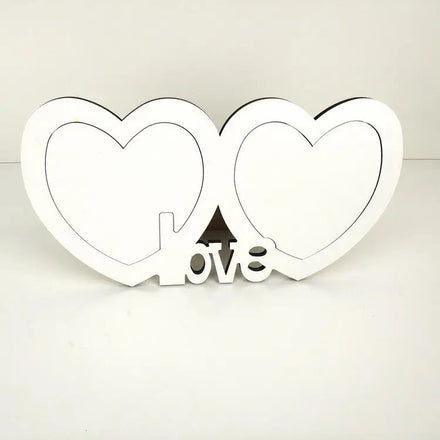 RubySub Sublimation Blank MDF Wooden Photo Frame Custom Printing Love Heart Gift Hardboard Photo Frame