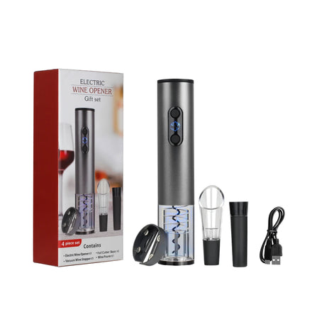 USB Rechargeable Electric Wine Bottle Opener Set Valentines Day Gift Ideas