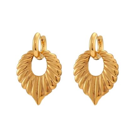 Wholesale Women Trendy Style Popular Gold Plated 304 Stainless Steel Drop Earrings