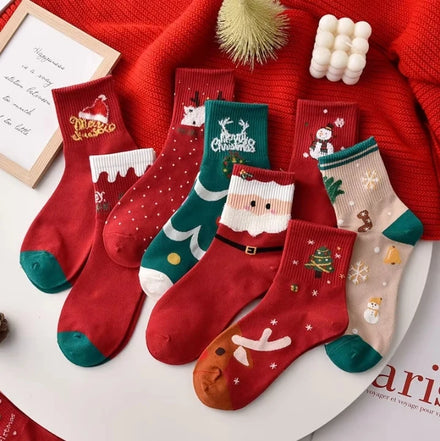 Custom Women's Long Thick Fleece Socks Breathable Winter Cotton for New Year & Christmas Daily Usage with Logo on Body & Cuff