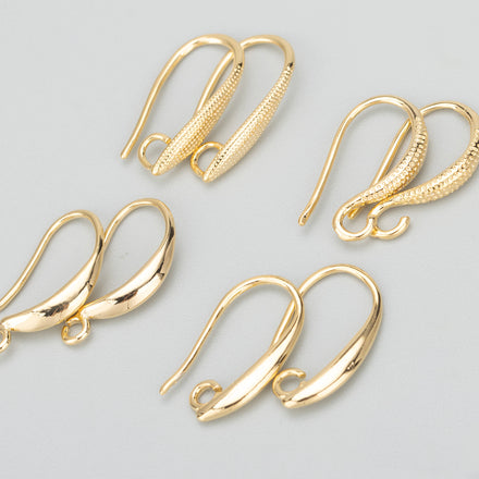 MB65 50pcs/lot Jewelry Accessorieshooksnickel Free18k Gold Rhodium Platedcoppercharmsdiy Earringsjewelry Making
