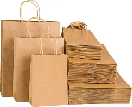 Custom Brown Kraft Paper Bag With HandleEco Friendly Food Delivery BagRestaurant Takeout Takeaway Bag