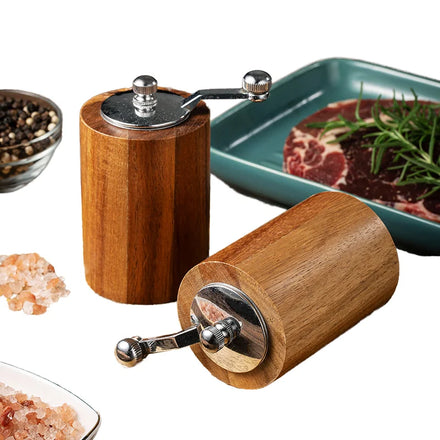 Hand Crank Pepper Grinders Manual Salt and Pepper Mills Spice Pepper Mills With Adjustable Ceramic Grinders
