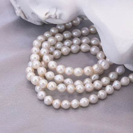 AAAAA Grade 9-10mm Freshwater White Loose Pearls Natural with Perfect Drilled Hole for Jewelry Making