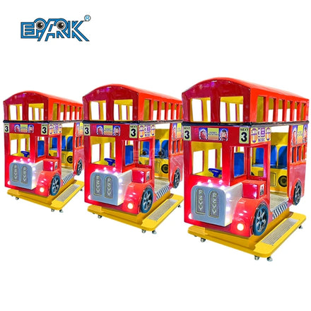 Coin Operated Game Machine Arcade Kids Game Machine London Bus for 3 Players