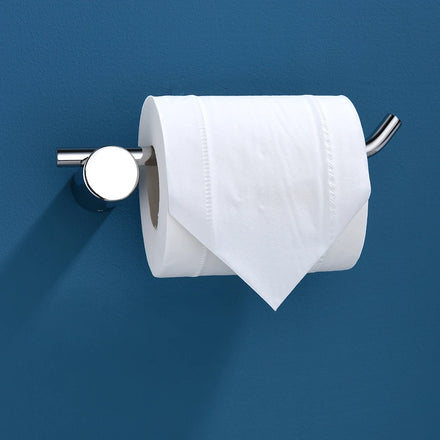 Modern Wall Mounted Toilet Paper Holder Stainless Steel Finish for Bathroom and Kitchen Roll and Tissue Rack
