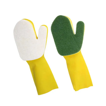 Wholesale 36cm Household Kitchen Cleaning Glass Windows Cars Washing Powder Free Latex Gloves with Clean Cloth and Sponge
