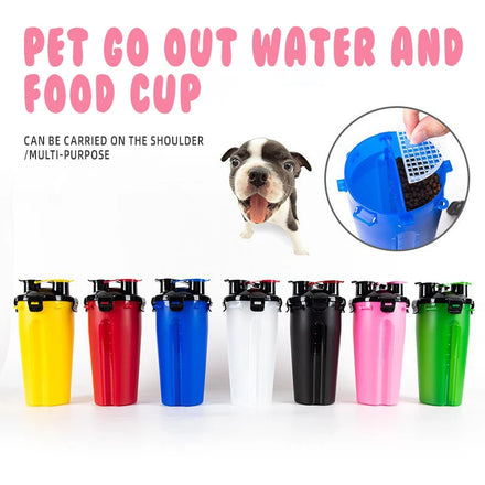 2 in 1 Multifunctional Drink Feeder Water Bottle Dog With Foldable Bowl Dog Portable Water Bottle