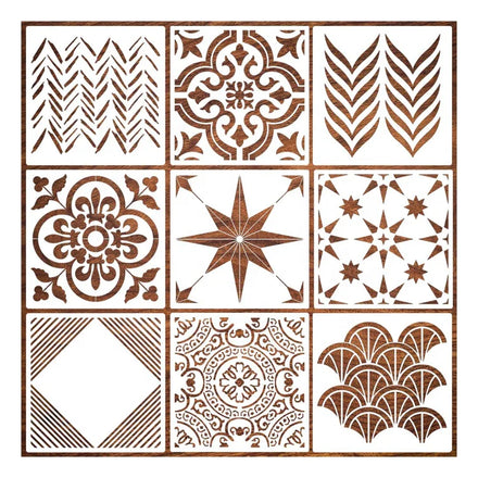 Tile Stencil for Painting 12 X12 Inch Large Wall Stencils Reusable Floor Drawing Templates
