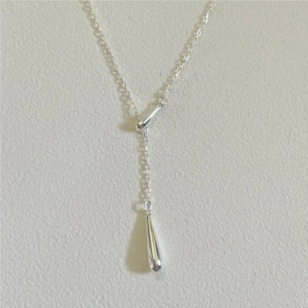 VIANRLA 925 Sterling Silver Drap Pendant Minimalist Necklace for Women Jewelry Wholesale Free Laser Logo