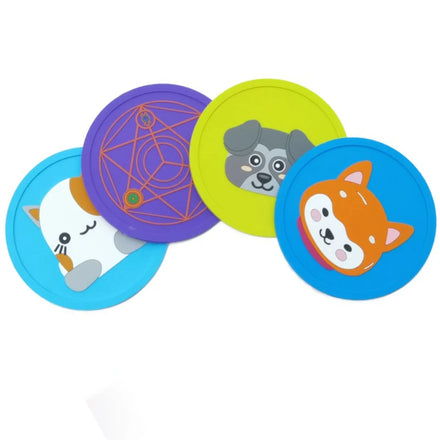 Custom Logo Custom Color Cute Pets Car Blank Silicone Cup Coaster Heat Resistant Durable Modern Minimalist Design Promotional