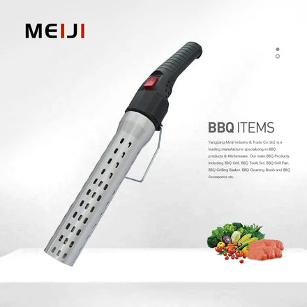 MEIJI 2023 New Arrivals Electric Charcoal Starter-Light Grey Easily Cleaned Non-Stick Multipurpose BBQ Tool Heat Resistant Metal