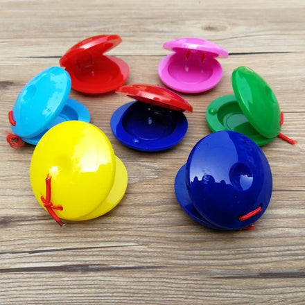 Percussion Instrument Round Dance Board Kindergarten Early Education Plastic Castanet