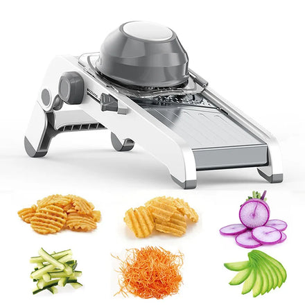 Adjustable Thickness Potato Onion Chopper Safe Dicer Kitchen Manual Mandoline Dial Slicer Vegetable Cutter
